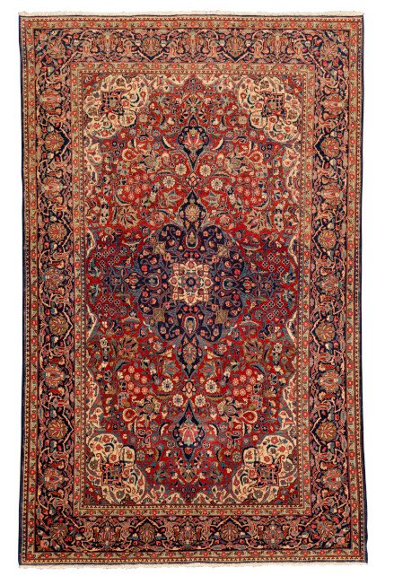 Orientteppich Teppich Kashan 130x180 cm Handgeknüpft ~ 100% Wolle ~ K2 